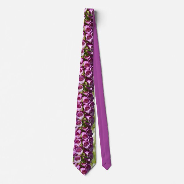 Purple foxglove neck tie (Front)