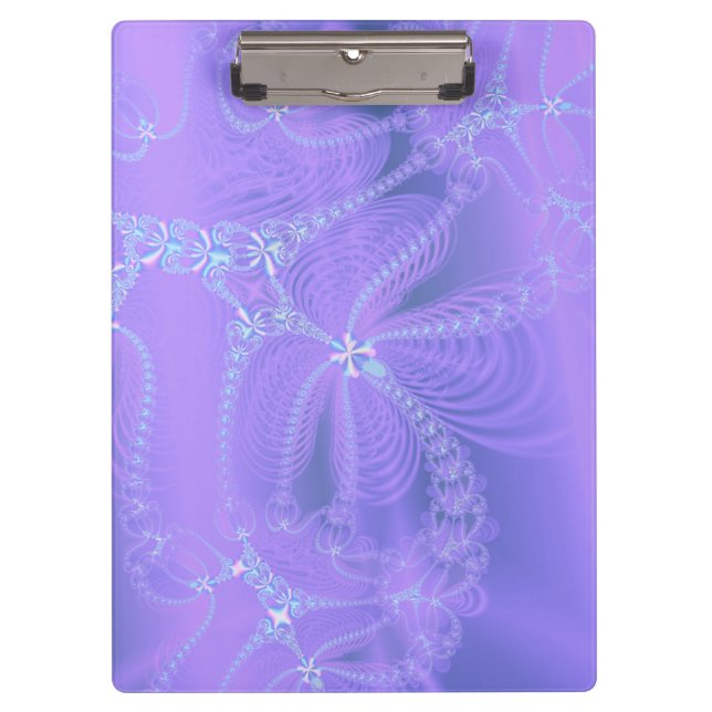 Purple Fractal Chains Clipboard (Front)