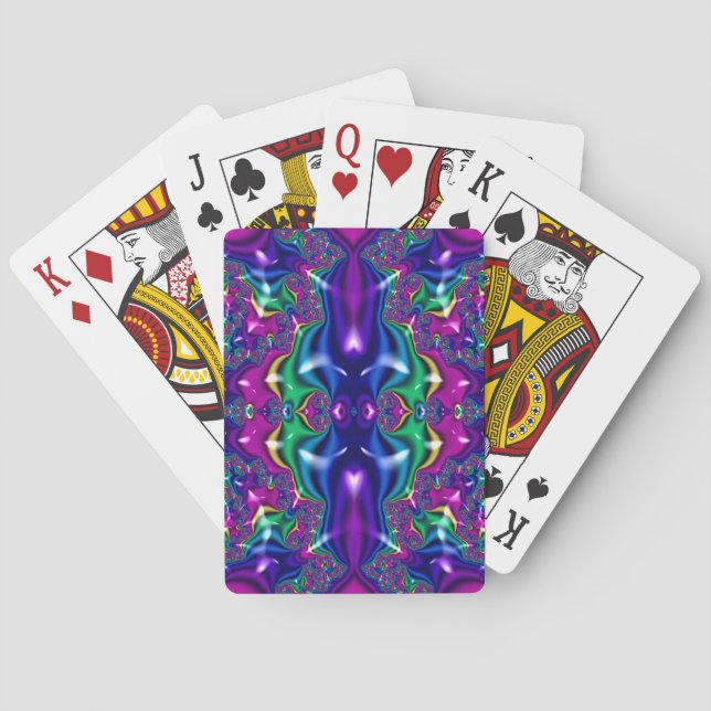 Purple Fractal Design ~  Poker Cards (Back)