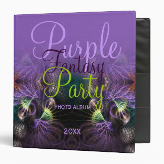 Purple Fractal Fantasy Party Binder