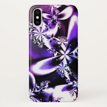 Purple Fractal Flower Iphone Case by Skinssity at Zazzle