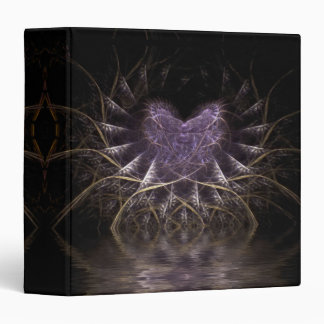 Purple Fractal Heart Vinyl Binder