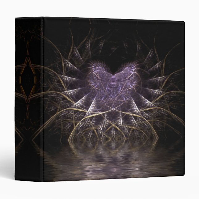 Purple Fractal Heart Vinyl Binder (Front/Spine)