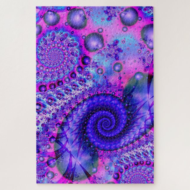 Purple Fractal Jigsaw Puzzle (Vertical)