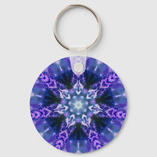 Purple Fractal Keychain