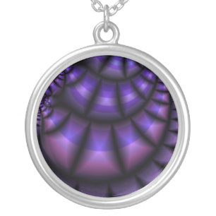 purple fractal necklace