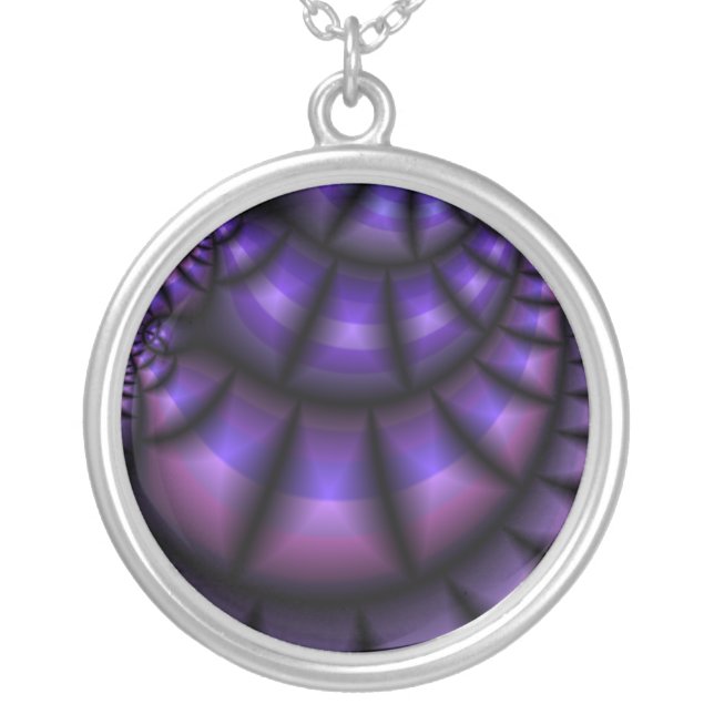 purple fractal necklace (Front)