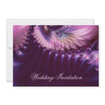 Purple fractal peacock feather wedding