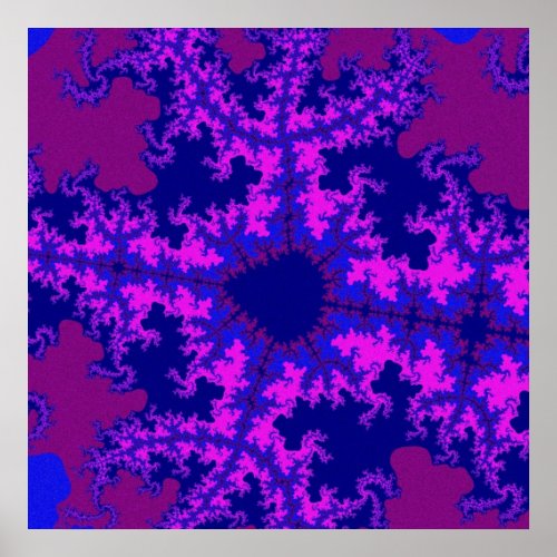 Purple Fractal Splash Poster