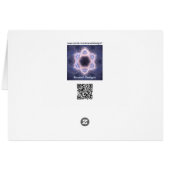 Purple Fractal Star Of David Cards (Back Horizontal)