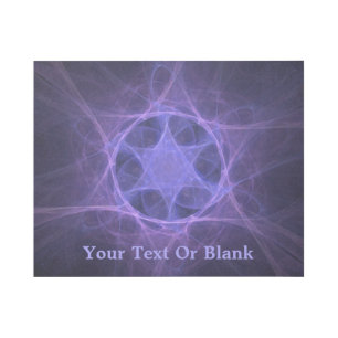 Purple Fractal Star Of David Gallery Wrap