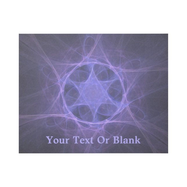 Purple Fractal Star Of David Gallery Wrap (Front)