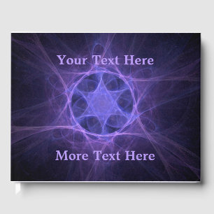 Purple Fractal Star Of David Guest Book
