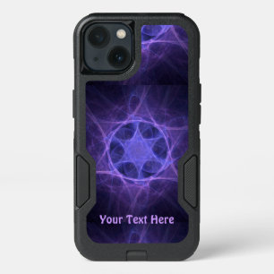 Purple Fractal Star Of David iPhone 13 Case