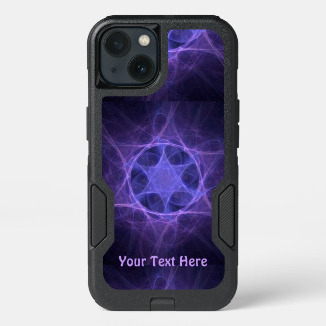 Purple Fractal Star Of David Otterbox iPhone Case (Back)