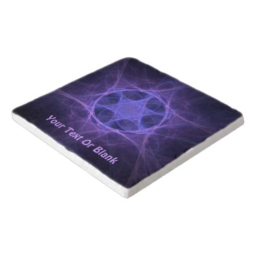 Purple Fractal Star Of David Trivet