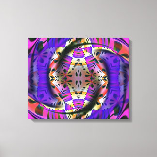 Purple Fractal Wrapped Canvas Print