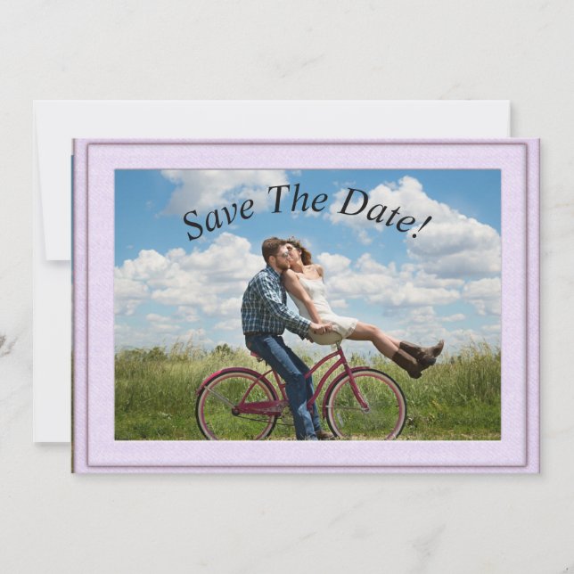 Purple Frame Matte 5" x 7" Invitations (Front)