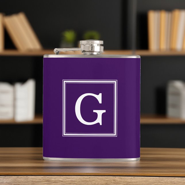Purple Framed Monogram Flask (Creator Uploaded)