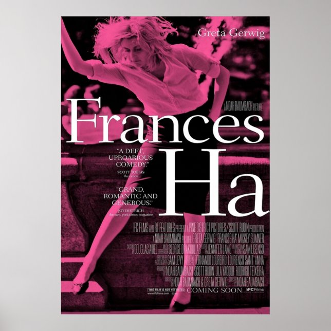 Purple Frances Ha Poster (Front)