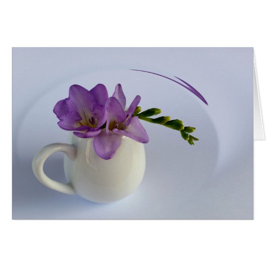 purple freesia flower cards (Front Horizontal)