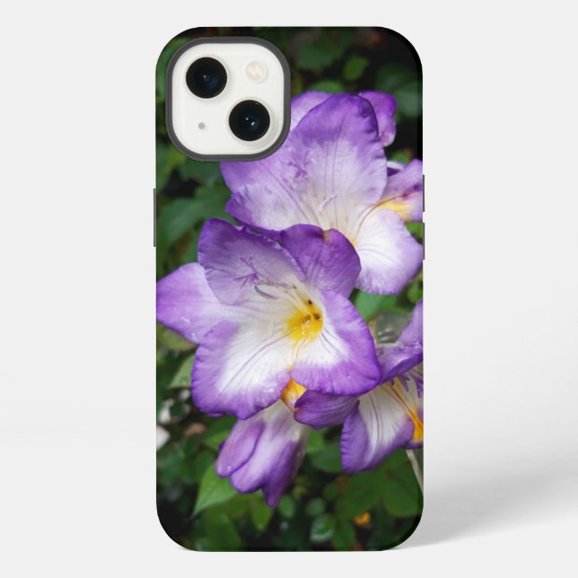 Purple Freesia Flowers Iphone Case (Back)