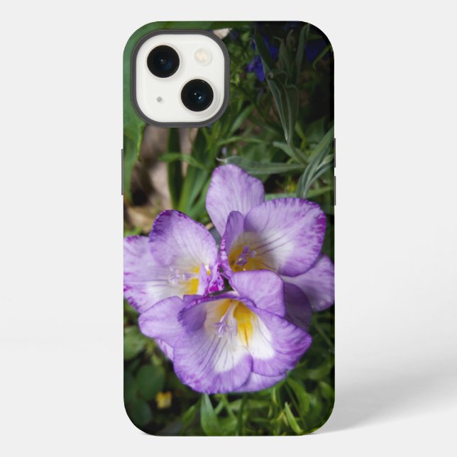 Purple Freesia Flowers Iphone Case (Back)