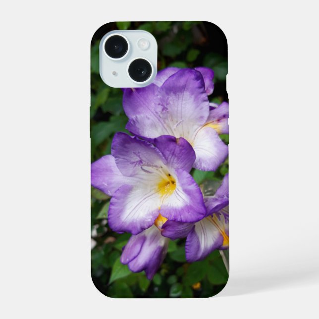 Purple Freesia Flowers Iphone Case (Back)