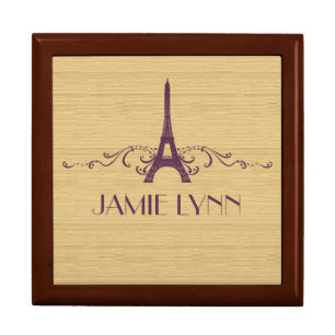 Purple French Flourish Gift Box