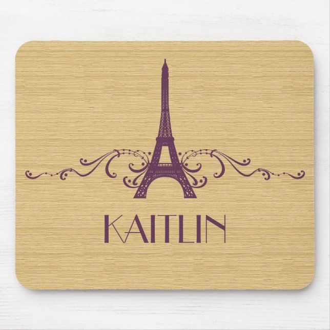 Purple French Flourish Mousepad (Front)