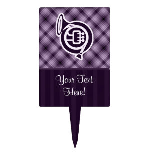 Purple French Horn Cake Topper