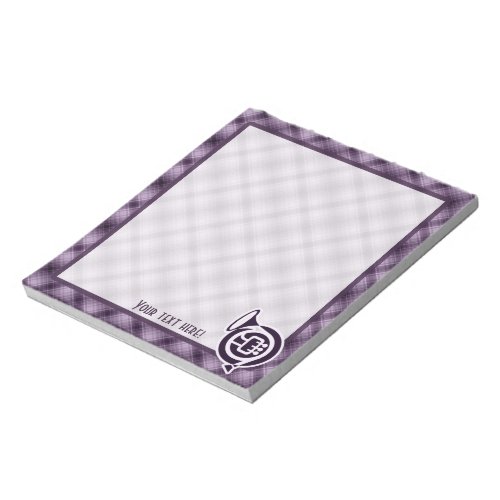 Purple French Horn Notepad