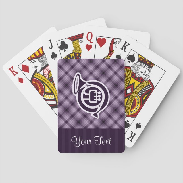 Purple French Horn Poker Cards (Back)