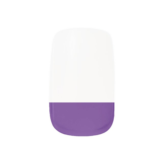 PURPLE FRENCH MANICURE nails Minx Nail Art (Left Thumb)