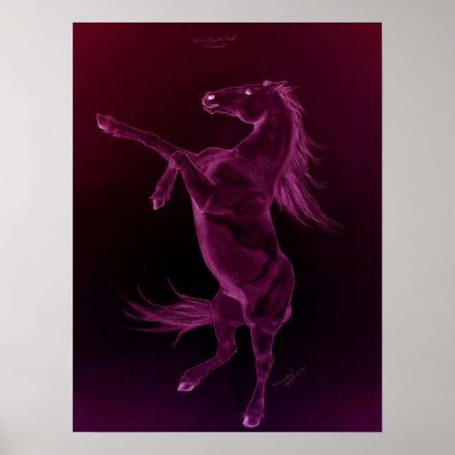 Purple Friesian Rearing Poster (Front)