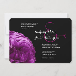 Purple Frilly Rose Wedding Template V02A