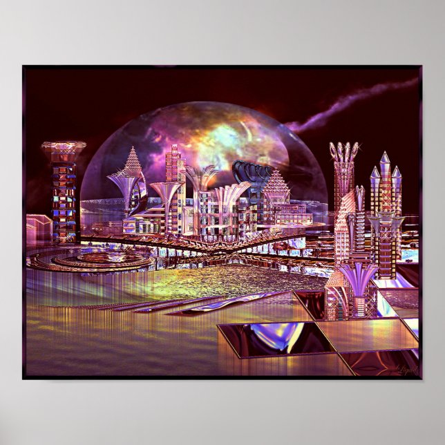 Purple Fringing Sphere Print (Front)