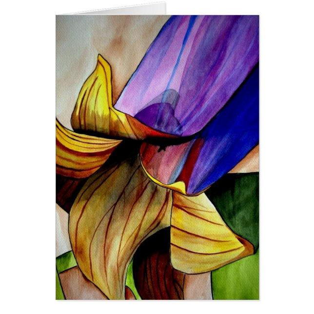 Purple Fritillary flower original art watercolor Cards (Front)