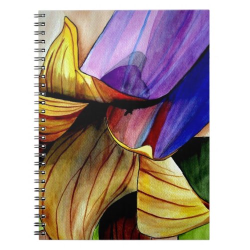 Purple Fritillary flower original art watercolor Notebook