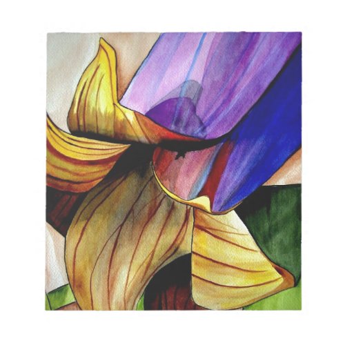 Purple Fritillary flower original art watercolor Notepad