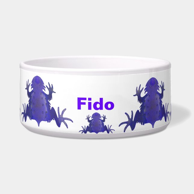 Purple Frog Pet Food Bowl (Front)