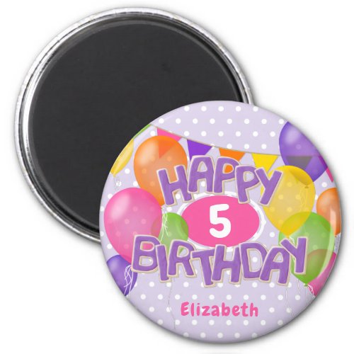 purple frosted cookies w balloons happy birthday magnet