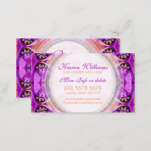 Purple Fuchsia Healing New Age Business Card