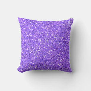 Purple fun sparkling glitter pattern throw pillow