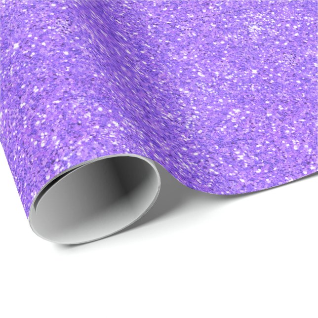 Purple fun sparkling  glitter pattern   wrapping paper (Roll Corner)