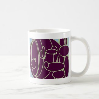 purple funky coffee mug