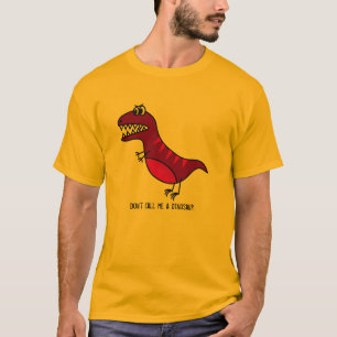 Purple funny angry dinosaur cartoon with slogan T-Shirt