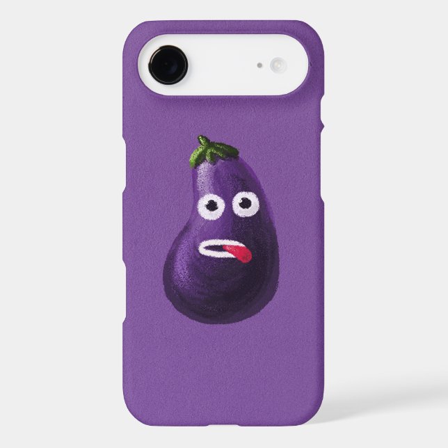 Purple Funny Cartoon Eggplant Case-Mate Samsung Galaxy Case (Back)