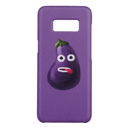 Purple Funny Cartoon Eggplant Case-mate Samsung Galaxy S8 Case