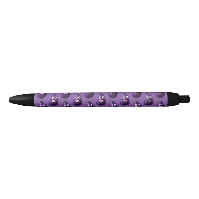 Purple Funny Cartoon Eggplant Pen (Front)